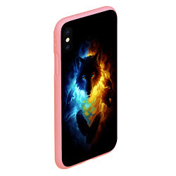 Чехол iPhone XS Max матовый Волки в огне, цвет: 3D-баблгам — фото 2