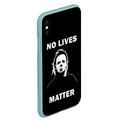 Чехол iPhone XS Max матовый MICHAEL MYERS, цвет: 3D-мятный — фото 2