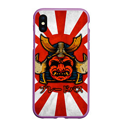 Чехол iPhone XS Max матовый Sun samurai, цвет: 3D-фиолетовый