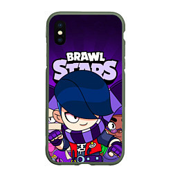 Чехол iPhone XS Max матовый BRAWL STARS EDGAR