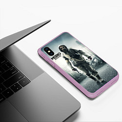 Чехол iPhone XS Max матовый Metro Сталкер, цвет: 3D-сиреневый — фото 2