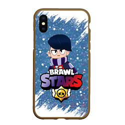 Чехол iPhone XS Max матовый Brawl Stars Edgar