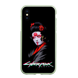 Чехол iPhone XS Max матовый CYBERPUNK 2077 JAPAN