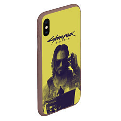 Чехол iPhone XS Max матовый Cyberpunk 2077, цвет: 3D-коричневый — фото 2