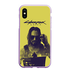 Чехол iPhone XS Max матовый Cyberpunk 2077