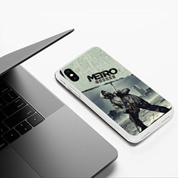 Чехол iPhone XS Max матовый Metro Exodus, цвет: 3D-белый — фото 2