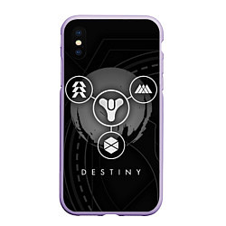 Чехол iPhone XS Max матовый DESTINY, цвет: 3D-светло-сиреневый