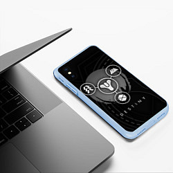 Чехол iPhone XS Max матовый DESTINY, цвет: 3D-голубой — фото 2
