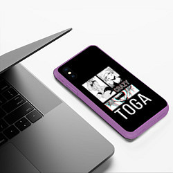 Чехол iPhone XS Max матовый Toga Crazy, цвет: 3D-фиолетовый — фото 2