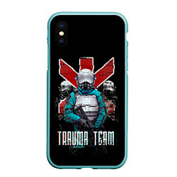 Чехол iPhone XS Max матовый CYBERPUNK TRAUMA TEAM