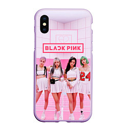 Чехол iPhone XS Max матовый BLACKPINK, цвет: 3D-сиреневый