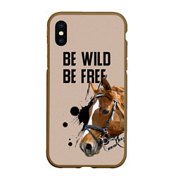 Чехол iPhone XS Max матовый Be wild be free