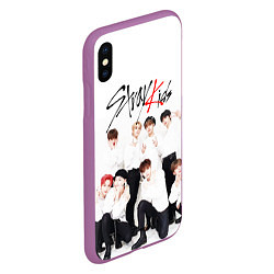 Чехол iPhone XS Max матовый STRAY KIDS, цвет: 3D-фиолетовый — фото 2