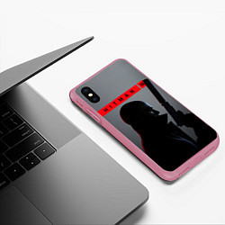 Чехол iPhone XS Max матовый Hitman III, цвет: 3D-малиновый — фото 2