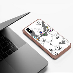 Чехол iPhone XS Max матовый Undertale, цвет: 3D-коричневый — фото 2