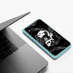 Чехол iPhone XS Max матовый Undertale, цвет: 3D-мятный — фото 2