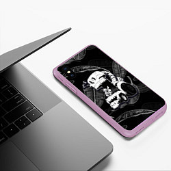 Чехол iPhone XS Max матовый Undertale, цвет: 3D-сиреневый — фото 2