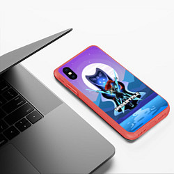 Чехол iPhone XS Max матовый Undertale, цвет: 3D-красный — фото 2