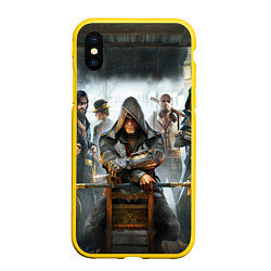 Чехол iPhone XS Max матовый Assassin’s Creed Syndicate, цвет: 3D-желтый