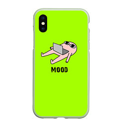 Чехол iPhone XS Max матовый Mood, цвет: 3D-салатовый