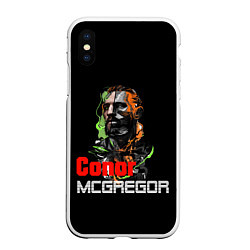 Чехол iPhone XS Max матовый McGregor, цвет: 3D-белый