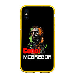 Чехол iPhone XS Max матовый McGregor, цвет: 3D-желтый