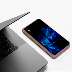 Чехол iPhone XS Max матовый Волк Вселенная, цвет: 3D-коричневый — фото 2