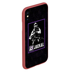 Чехол iPhone XS Max матовый Jackal, цвет: 3D-красный — фото 2