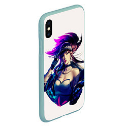 Чехол iPhone XS Max матовый KDA Akali, цвет: 3D-мятный — фото 2