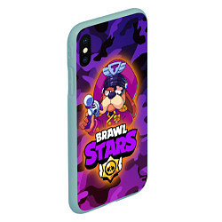 Чехол iPhone XS Max матовый Генерал Гавс - Brawl Stars, цвет: 3D-мятный — фото 2