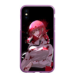 Чехол iPhone XS Max матовый Makima Chainsaw Man