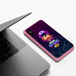 Чехол iPhone XS Max матовый Brawl Stars - Colonel Ruffs, цвет: 3D-малиновый — фото 2