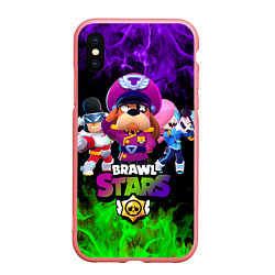 Чехол iPhone XS Max матовый Brawl Stars the StarrForce