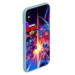 Чехол iPhone XS Max матовый StarrForce, цвет: 3D-мятный — фото 2