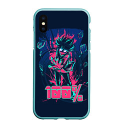 Чехол iPhone XS Max матовый Моб Психо 100, цвет: 3D-мятный