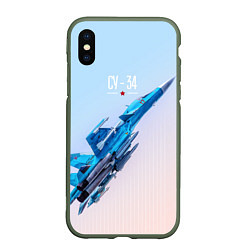 Чехол iPhone XS Max матовый Су-34