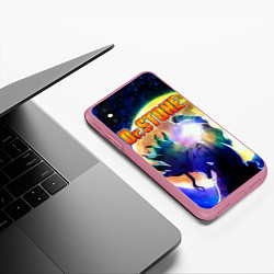 Чехол iPhone XS Max матовый Доктор Стоун, цвет: 3D-малиновый — фото 2