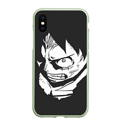 Чехол iPhone XS Max матовый One piece, цвет: 3D-салатовый