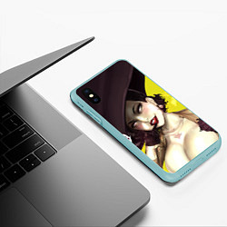 Чехол iPhone XS Max матовый РЕЗИДЕНТ ИВЕЛ ДЕРЕВНЯ, цвет: 3D-мятный — фото 2