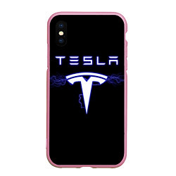 Чехол iPhone XS Max матовый TESLA