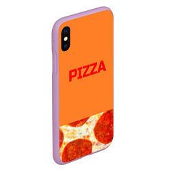 Чехол iPhone XS Max матовый Pizza, цвет: 3D-сиреневый — фото 2