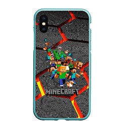 Чехол iPhone XS Max матовый MINECRAFT МАНКРАФТ