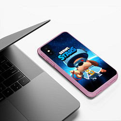 Чехол iPhone XS Max матовый Генерал Гавс brawl stars, цвет: 3D-розовый — фото 2