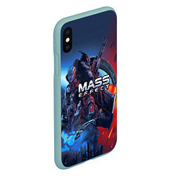 Чехол iPhone XS Max матовый Mass EFFECT Legendary ed, цвет: 3D-мятный — фото 2