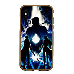 Чехол iPhone XS Max матовый Sword Art Online Кирито Асуна