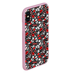 Чехол iPhone XS Max матовый Love, цвет: 3D-розовый — фото 2