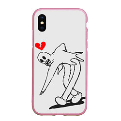 Чехол iPhone XS Max матовый GHOSTEMANE, цвет: 3D-розовый