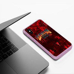 Чехол iPhone XS Max матовый DOOM 3 S, цвет: 3D-сиреневый — фото 2