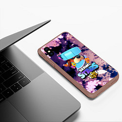 Чехол iPhone XS Max матовый Brawl Stars - Ronin Ruffs, цвет: 3D-коричневый — фото 2
