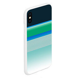 Чехол iPhone XS Max матовый Sea color, цвет: 3D-белый — фото 2